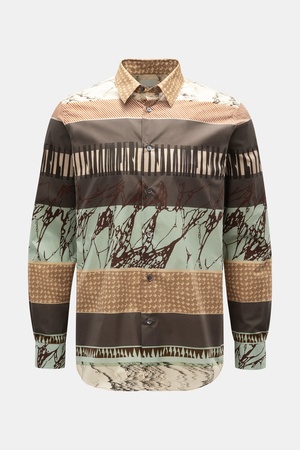 Paul Smith  - Herren - Casual Hemd Kent-Kragen dunkelbraun/mintgrün/hellbraun gemustert