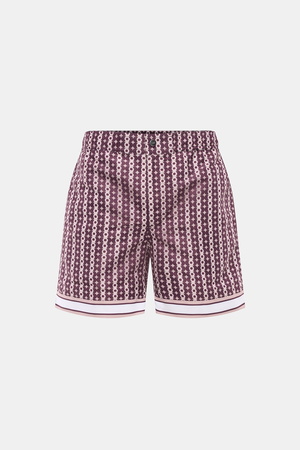 Ché  - Herren - Badeshorts 'Pressoa' bordeaux/hellbraun gemustert