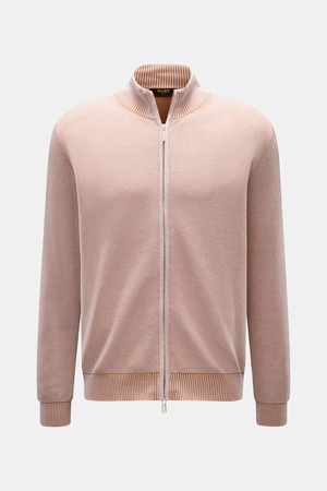Moorer  - Herren - Strickjacke 'Urbino' offwhite/hellbraun meliert