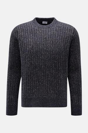 04651 / A trip in a bag - Herren - Rundhalspullover 'Chunky Rib' navy/hellgrau