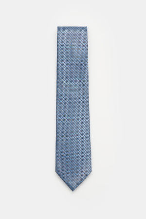 Ermenegildo Zegna Zegna - Herren - Seidenkrawatte blau/schwarz/hellgrau gemustert