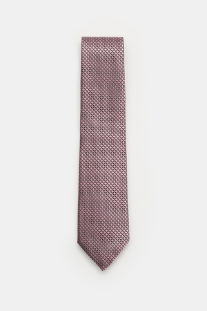 Ermenegildo Zegna Zegna - Herren - Seidenkrawatte rosé/schwarz/hellgrau gemustert
