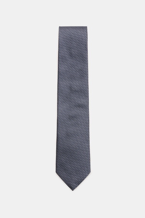 Ermenegildo Zegna Zegna - Herren - Seidenkrawatte schwarz/rauchblau/hellgrau gemustert