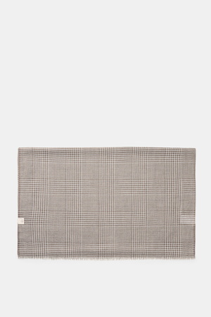 19 Andrea’s 47  - Herren - Cashmere Tuch taupe/hellgrau gemustert