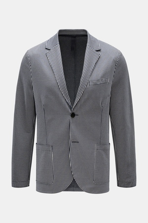Harris Wharf London   - Herren - Seersucker-Blazer dark navy/hellgrau gestreift