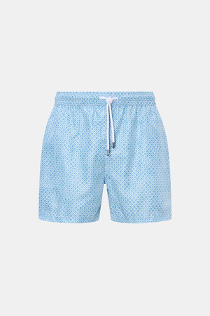 Fedeli  - Herren - Badeshorts 'Madeira Airstop' blau/hellgrün gemustert