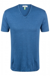 Herren T-Shirt aus Leinen Blau blau