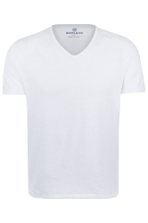 Herren T-Shirt mit V-Ausschnitt Weiss grau