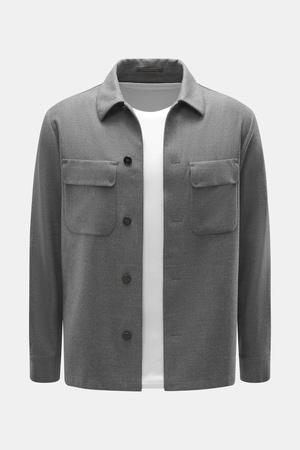 Incotex Venezia Incotex - Herren - Overshirt grau meliert