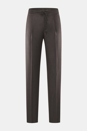 Incotex Venezia Incotex - Herren - Woll-Jogpants braun meliert