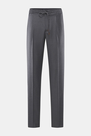 Incotex Venezia Incotex - Herren - Woll-Jogpants dunkelgrau meliert