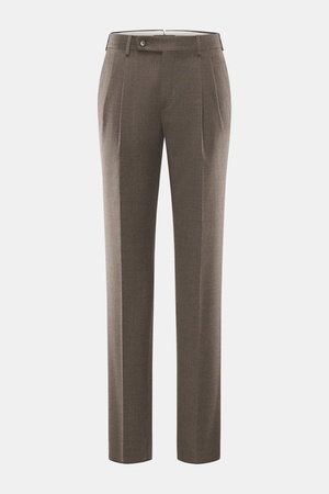 Incotex Venezia Incotex - Herren - Wollhose graubraun meliert