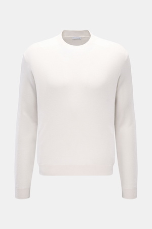 Iris von Arnim  - Herren - Cashmere-Seide Feinstrick-Rundhalspullover 'Presano' offwhite