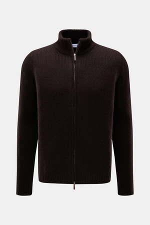 Iris von Arnim  - Herren - Cashmere-Seide Strickjacke 'Felias' dunkelbraun