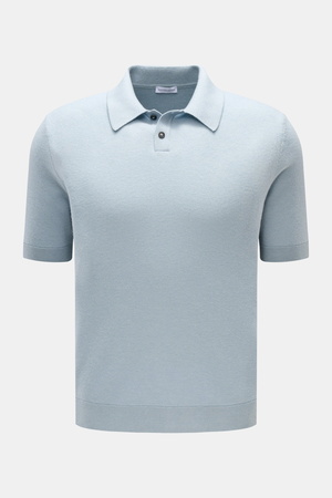 Iris von Arnim  - Herren - Kurzarm-Strickpolo 'Pavion' hellblau