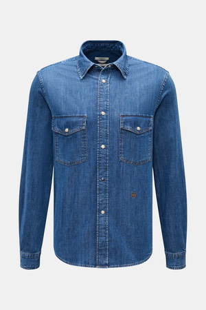 Jacob Cohën Jacob Cohen - Herren - Jeanshemd Kent-Kragen blau