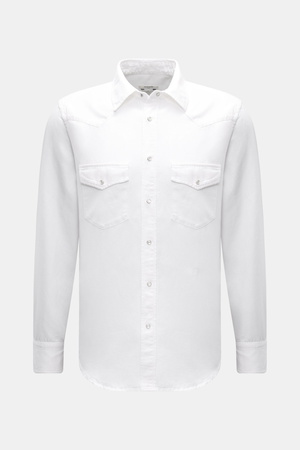 Jacob Cohën Jacob Cohen - Herren - Jeanshemd schmaler Kragen offwhite