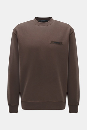 Jacquemus  - Herren - Sweatshirt 'Gros Grain' dunkelbraun