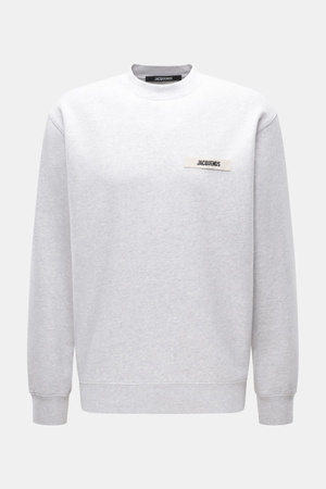 Jacquemus  - Herren - Sweatshirt 'Gros Grain' hellgrau meliert
