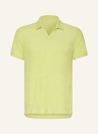 Juvia Frottee-Poloshirt gruen beige