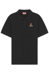 Kenzo Herren Piqué Poloshirt Crest Logo Classic Schwarz schwarz