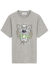 Kenzo Herren T-Shirt Tiger Classic Grau meliert