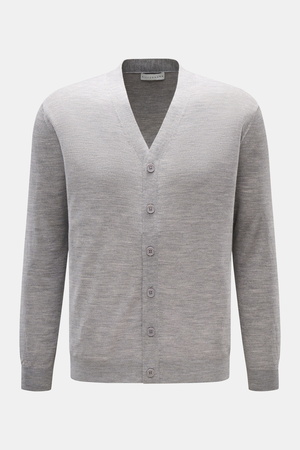 Kiefermann  - Herren - Merino Cardigan 'Tadeusz' grau meliert