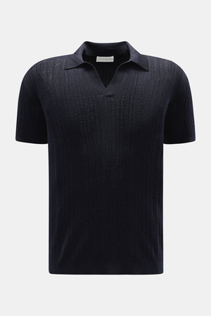 Kiefermann  - Herren - Merino Kurzarm-Strickpolo 'Bortiso' navy