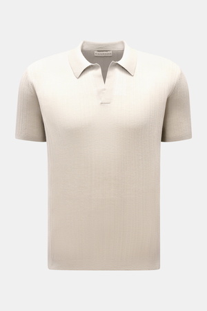 Kiefermann  - Herren - Merino Kurzarm-Strickpolo 'Bortiso' sand