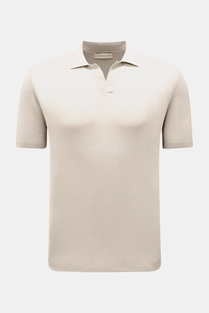 Kiefermann  - Herren - Merino Kurzarm-Strickpolo 'Luras' beige