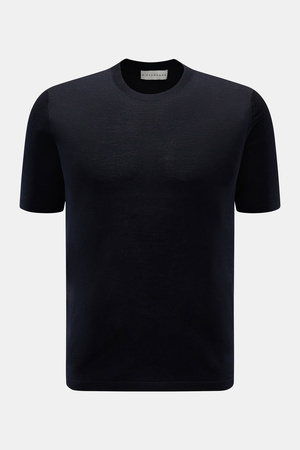 Kiefermann  - Herren - Merino Kurzarmpullover 'Georgs' dark navy
