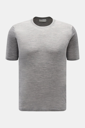 Kiefermann  - Herren - Merino Kurzarmpullover 'Georgs' grau meliert