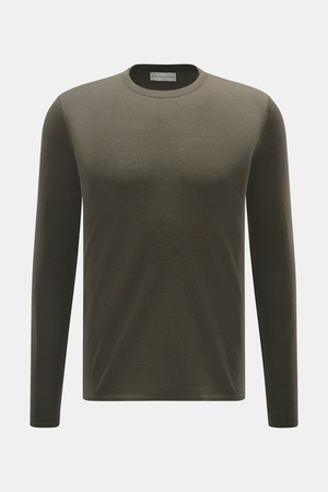 Kiefermann  - Herren - Merino Rundhalspullover 'Marleys' khaki