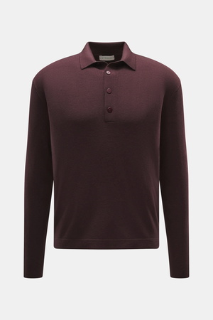 Kiefermann  - Herren - Merino Strickpolo 'Imano' bordeaux