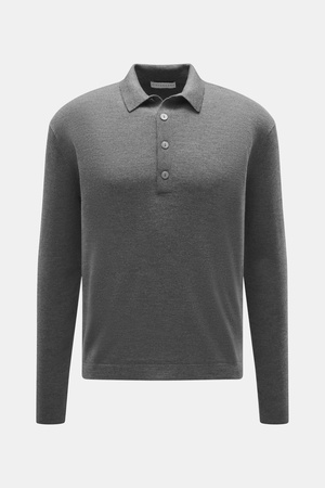 Kiefermann  - Herren - Merino Strickpolo 'Imano' dunkelgrau