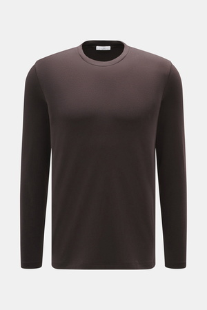 Kiefermann  - Herren - Rundhals-Longsleeve 'Alberts' dunkelbraun