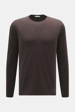 Kiefermann  - Herren - Rundhals-Longsleeve 'Emil' dunkelbraun