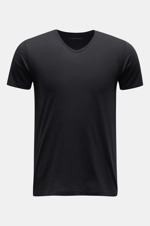 Kiefermann  - Herren - V-Neck T-Shirt 'Darius' schwarz grau