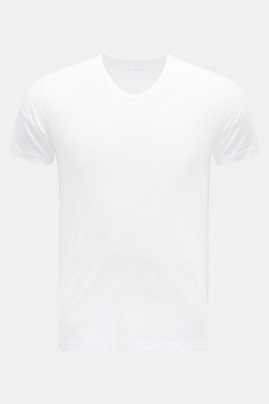 Kiefermann  - Herren - V-Neck T-Shirt 'Darius' weiß
