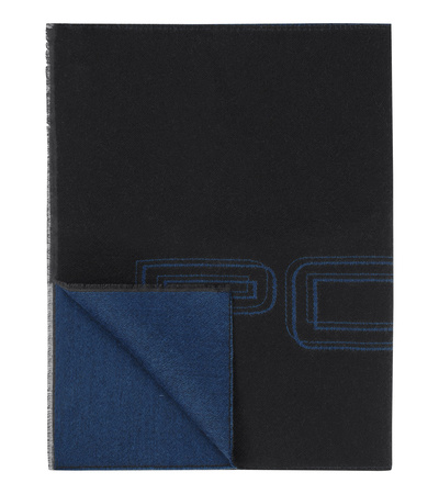 Porsche Design Bi-Coloured PD Logo Scarf - jet black/lake blue - NS schwarz