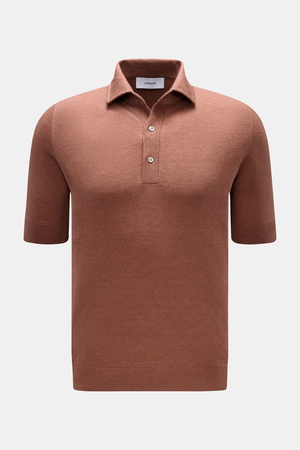 LARDINI  - Herren - Kurzarm-Strickpolo braun
