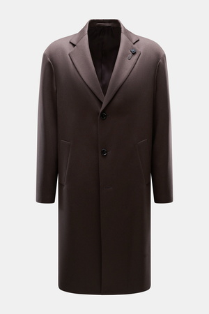 LARDINI  - Herren - Wollmantel dunkelbraun