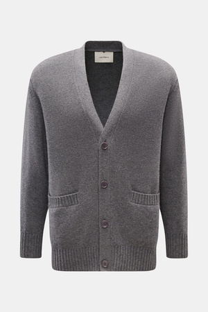 Lisa Yang  - Herren - Cashmere Cardigan 'Wilson' grau meliert