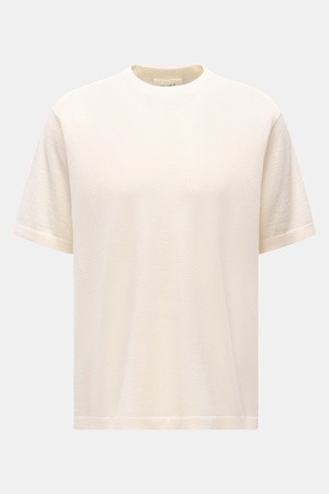 Lisa Yang  - Herren - Cashmere Kurzarm-Pullover 'Ancell' creme