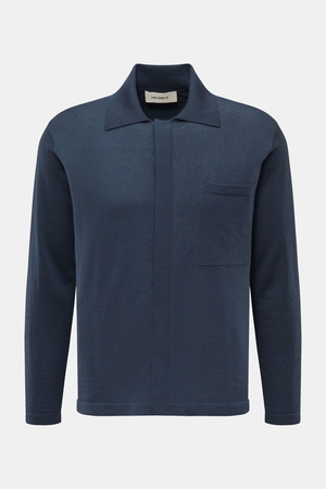 Lisa Yang  - Herren - Cashmere Strickhemd 'Kieran' graublau