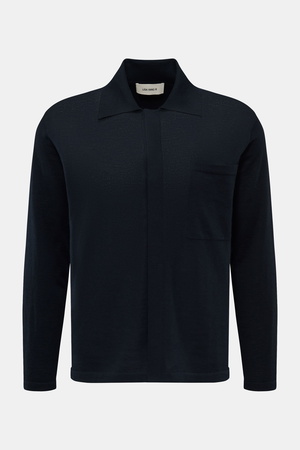 Lisa Yang  - Herren - Cashmere Strickhemd 'Kieran' navy