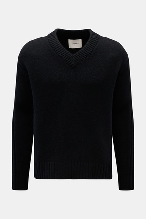 Lisa Yang  - Herren - Cashmere V-Neck-Pullover 'Dan' schwarz