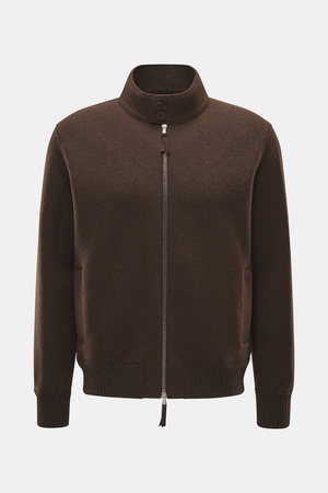 Lunaria  Cashmere - Herren - Cashmere Blouson dunkelbraun