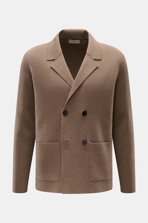 Lunaria  Cashmere - Herren - Cashmere Cardigan graubraun meliert