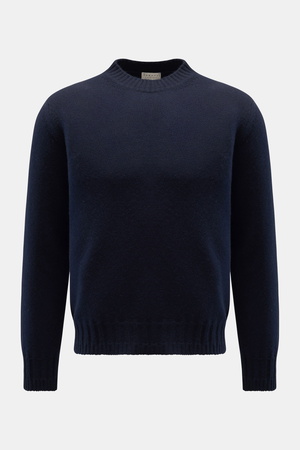 Lunaria  Cashmere - Herren - Cashmere Rundhalspullover navy